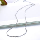 Platinum Plated Necklace Chain 20 Inches 1MM  Lobster Clasp B321