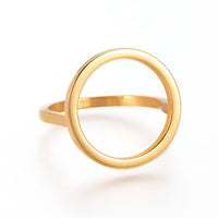304 Stainless Steel Finger Rings Ring Gold Size 7 17mm  A20