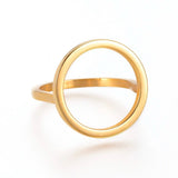 304 Stainless Steel Finger Rings Ring Gold Size 7 17mm  A20