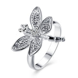 Sterling Silver Plated Fashion Ring Women Dragonfly B352