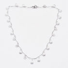 Stainless Steel Happy Smile Charm Necklace Necklace Lobster Silver 17.5" Z471