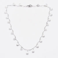 Stainless Steel Happy Smile Charm Necklace Necklace Lobster Silver 17.5" Z471