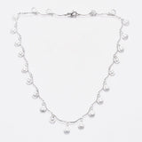Stainless Steel Happy Smile Charm Necklace Necklace Lobster Silver 17.5" Z471