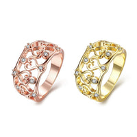 Rose Gold Plated Fashion Ring AAA Zirconia Women B244