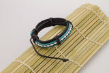 Genuine Leather Handmade Bracelet Men's  Unisex  Wrap Tribal H181