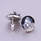 White Gold Zirconia Stud Earrings L73
