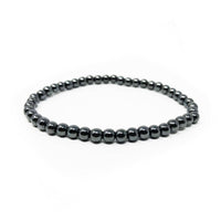 Non-magnetic Hematite Beaded Ball Stretch Bracelet Elastic  P241