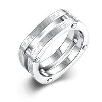 Stainless Steel Contemporary Ring Men's Unisex B422