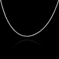 Unisex Sterling Silver Plated Twisted 2MM Chain Necklace Lobster 16" to 24" B36