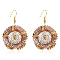 Rose Gold Plated Earrings Chandelier Fish Hook Clasp L635