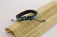 Genuine Leather Handmade Bracelet Men's  Unisex  Wrap Tribal H181