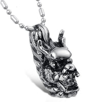 Men's Unisex Stainless Steel Dragon Fire L12