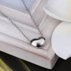 White Gold Plated Necklace Pendant Heart 20 Inches 1MM Lobster B82