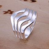 Sterling Silver Plated Plain Band Ring Size 8 B4