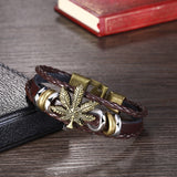 Leather Bracelet Handmade 8 Inches 18MM Hook L493