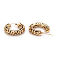Stainless Steel Mesh Hoop Earrings Hypoallergenic Hollow Gold  Z326