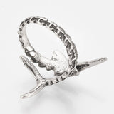 Alloy Cuff Finger Ring Swordfish Antique Silver Size 9 Adjustable 19mm P400