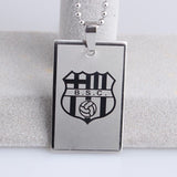 316L Stainless Steel PendantSoccer Silver Necklace 22" B127