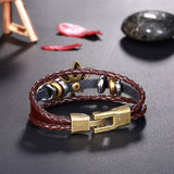 Leather Bracelet Handmade 8 Inches 18MM Hook L493