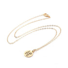 Stainless Steel Pendant Necklace Lobster Word Love Gold 17.5" Z510
