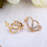 Gold Zirconia Stud Earrings L87