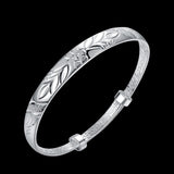 Sterling Silver Plated Bracelet adjustable 8MM No Clasp L208