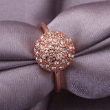 Rose Gold Zirconia Band Ring Size 8 B104