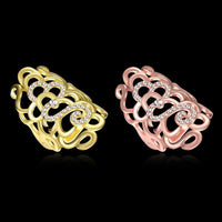 Rose Gold Plated Cocktail Ring For Women B297