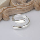 Sterling Silver Drops Plain Band Ring Size 8 B6