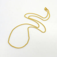 Unisex Style Stainless Steel Twisted Chain Necklace Lobster Clsp Gold 23.7" P121