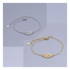 201 Stainless Steel Link Bracelet Lobster Hamsa Hand Silver Adjustable P260