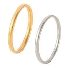 304 Stainless Steel Plain Band Rings Gold Silver Z738