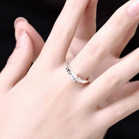 Sterling Silver Plated Fashion Ring AAA Zirconia Women Love B386