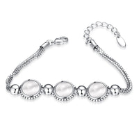 Platinum Plated Bracelet Lobster 7 Inches 13MM  L163