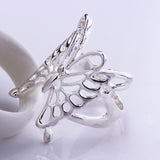 Sterling Silver Plated Fashion Ring Women Butterfly B369