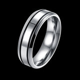 Stainless Steel Band Fashion Wedding Ring Black Men's Unisex B466