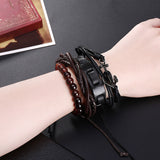 Leather Bracelet Adjustable Size Handmade 38MM Lace Up Clasp L498