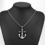 Stainless Steel Necklace Pendant Cross Anchor Biker 23" 3.5MM Lobster Clasp B239