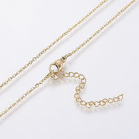 Stainless Steel Chain Necklace Micro Pave Zirconia Pendant  A395