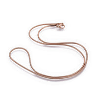 Stainless Steel Snake Necklace Stainless Steel Rose Gold 17.8" 1.5mm Z456