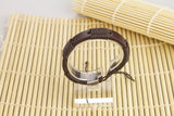 Genuine Leather Handmade Bracelet Mens  Unisex  Wrap Tribal Brown  H93