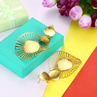 Yellow Gold Plated Earrings Chandelier Latch Back Clasp L611