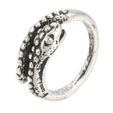 Ring Alloy Finger Ring Snake Antique Silver Size 7 Adjustable 17mm P399