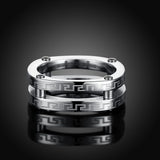 Stainless Steel Contemporary Ring Men's Unisex B422