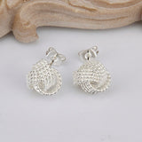 Sterling Silver Plated Ball Stud Earrings L28