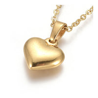 304 Stainless Steel Pendant Necklace Chain Lobster Heart Gold 17.5" 1.5mm  A225