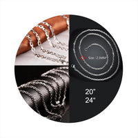 Stainless Steel Necklace Chain Box Chain 20-24 Inches 2.3MM Lobster Clasp B200
