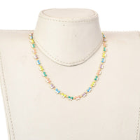 Enamel Necklace Stainless Steel Lobster Butterfly Gold 16.49" 41.9cm Z660