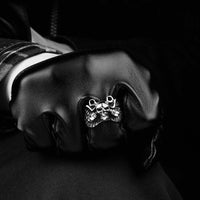 Stainless Steel Antique Gothic Biker Tribal Ring Black Men's Unisex Skull B179