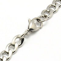 Stainless Steel Chain Twisted Bracelet Making Lobster Silver 8.2" 5.5mm Z216